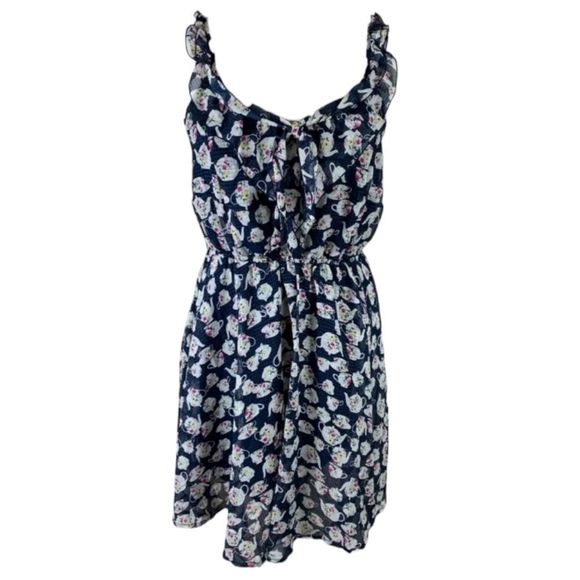 LAUREN CONRAD LC x DISNEY Alice in Wonderland Teapot Ruffle Mini Dress Size M - Picture 2 of 8